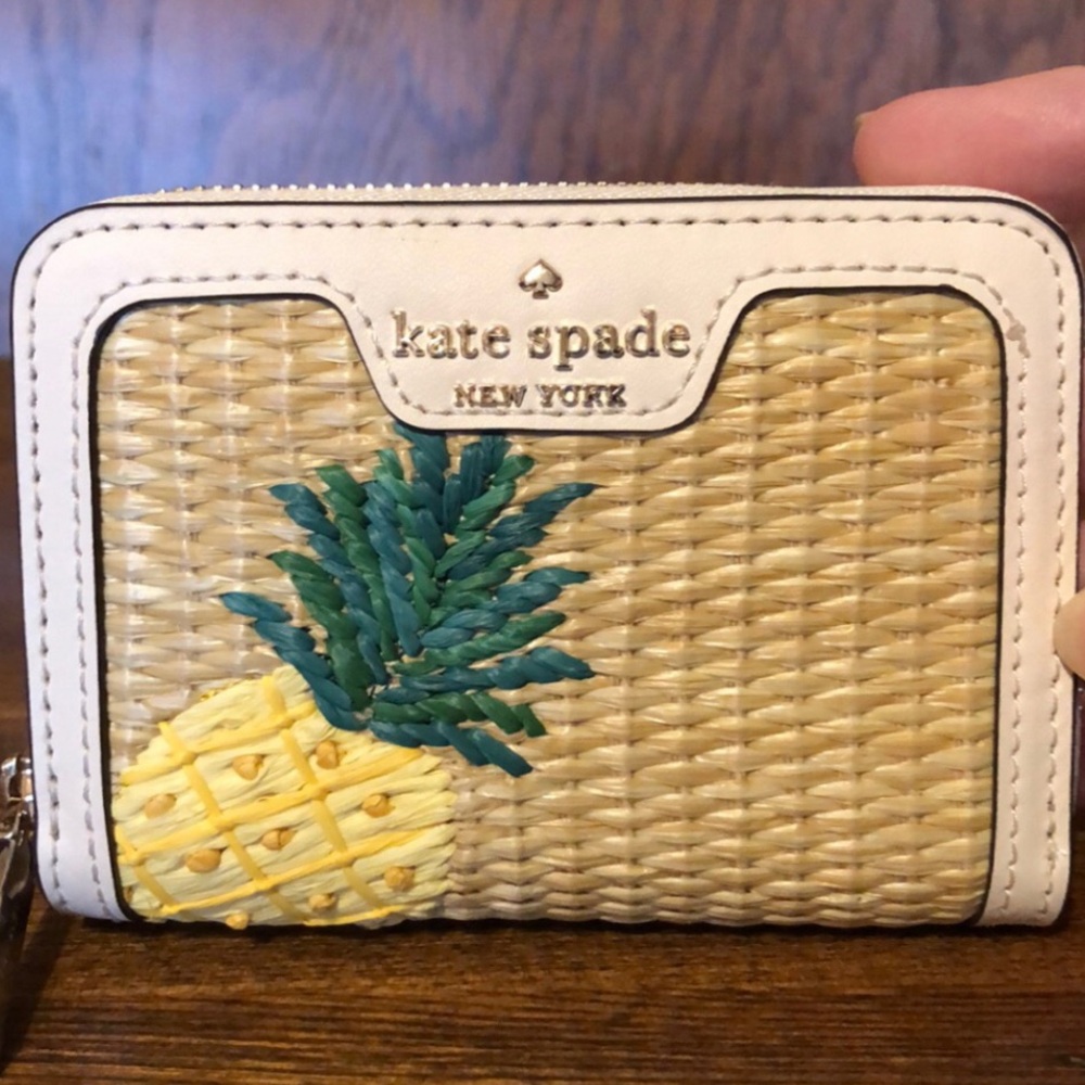 NWT-Kate Spade-Pineapple🍍Small Zip Card Case-$159 - Picture 2 of 14